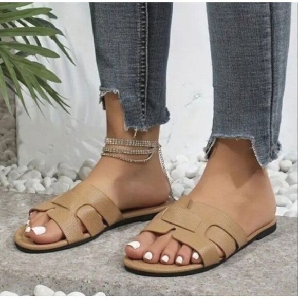 Women's non-slip flat sandal slide - Picture 2 of 4